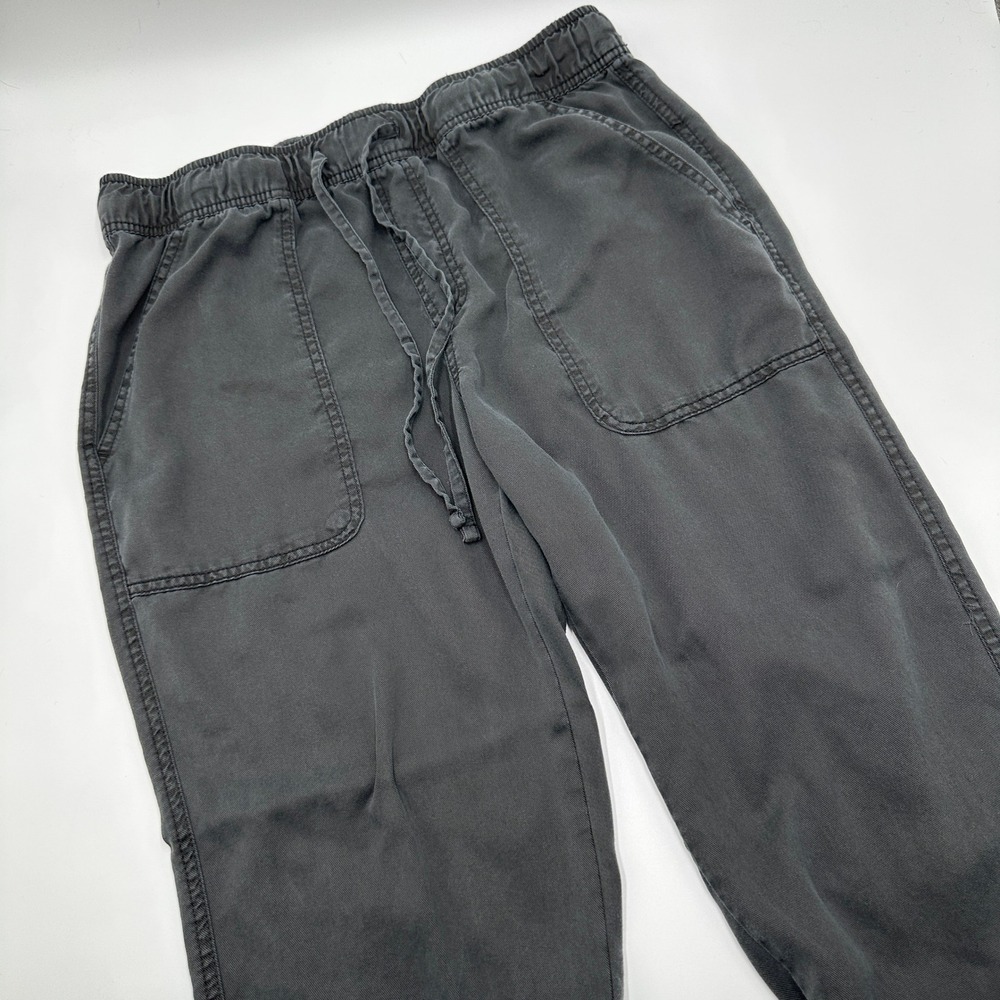 Orvis Jogger Pants Womens Medium Gray Lyocell Drawstring Casual Utility Comfy
